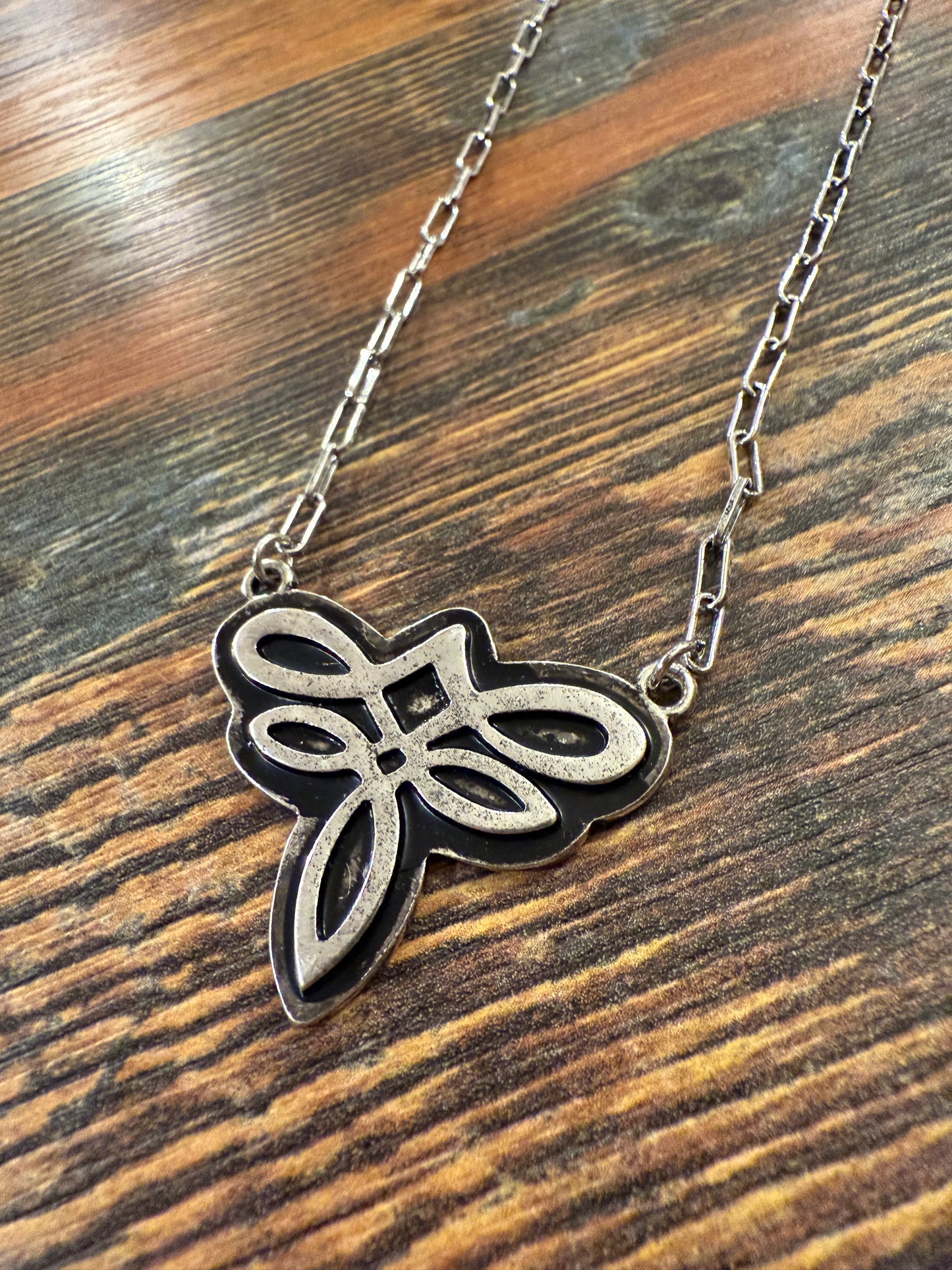 Bootstitch Scroll Necklace