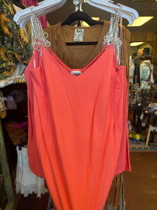 Rhinestone Strap Cami Top