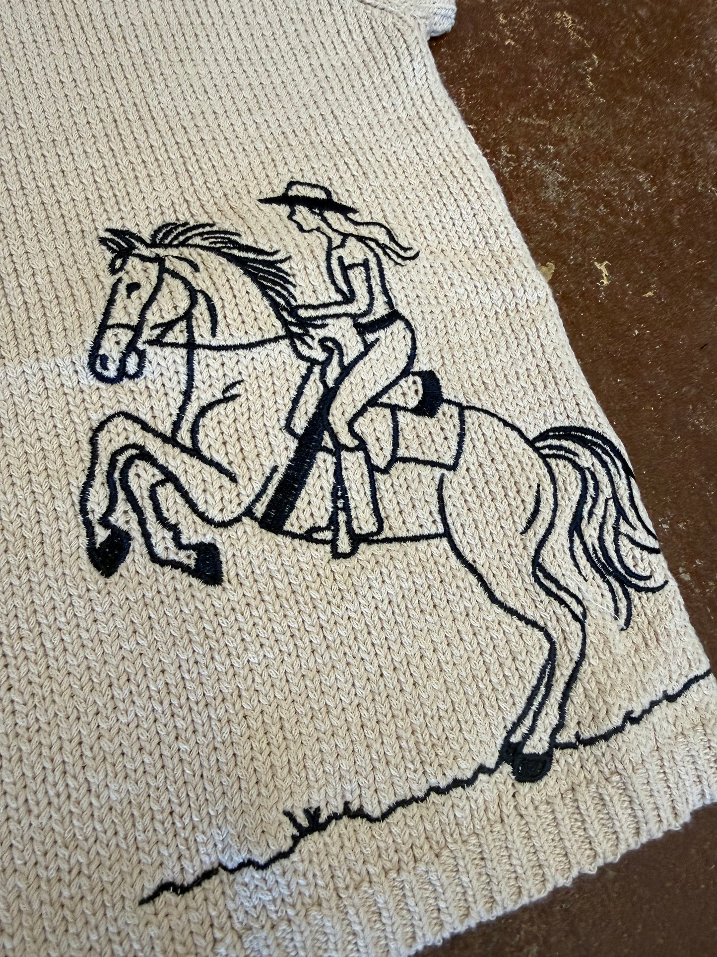 MOCK NECK COWGIRL KNIT TOP