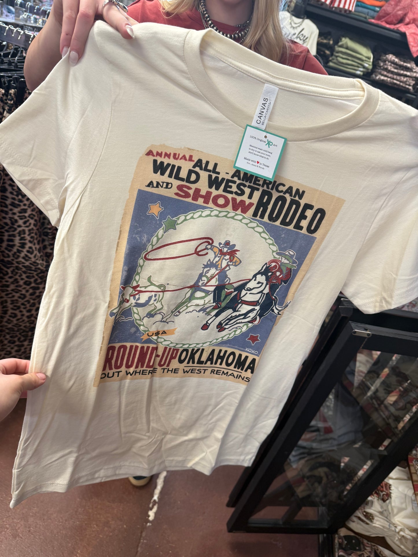 Xoxo Tee Rodeo Greetings Oklahoma Team Ropers