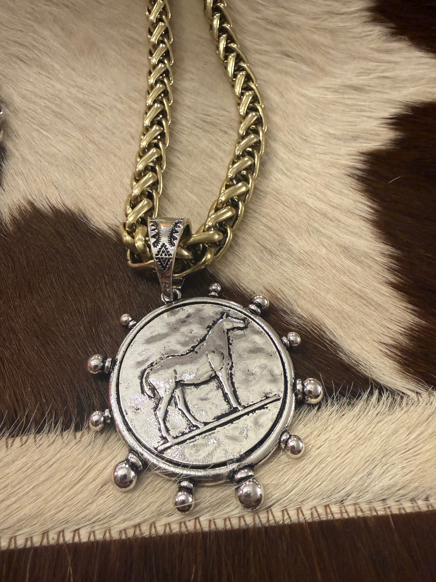Quarter Horse Medallion Necklace