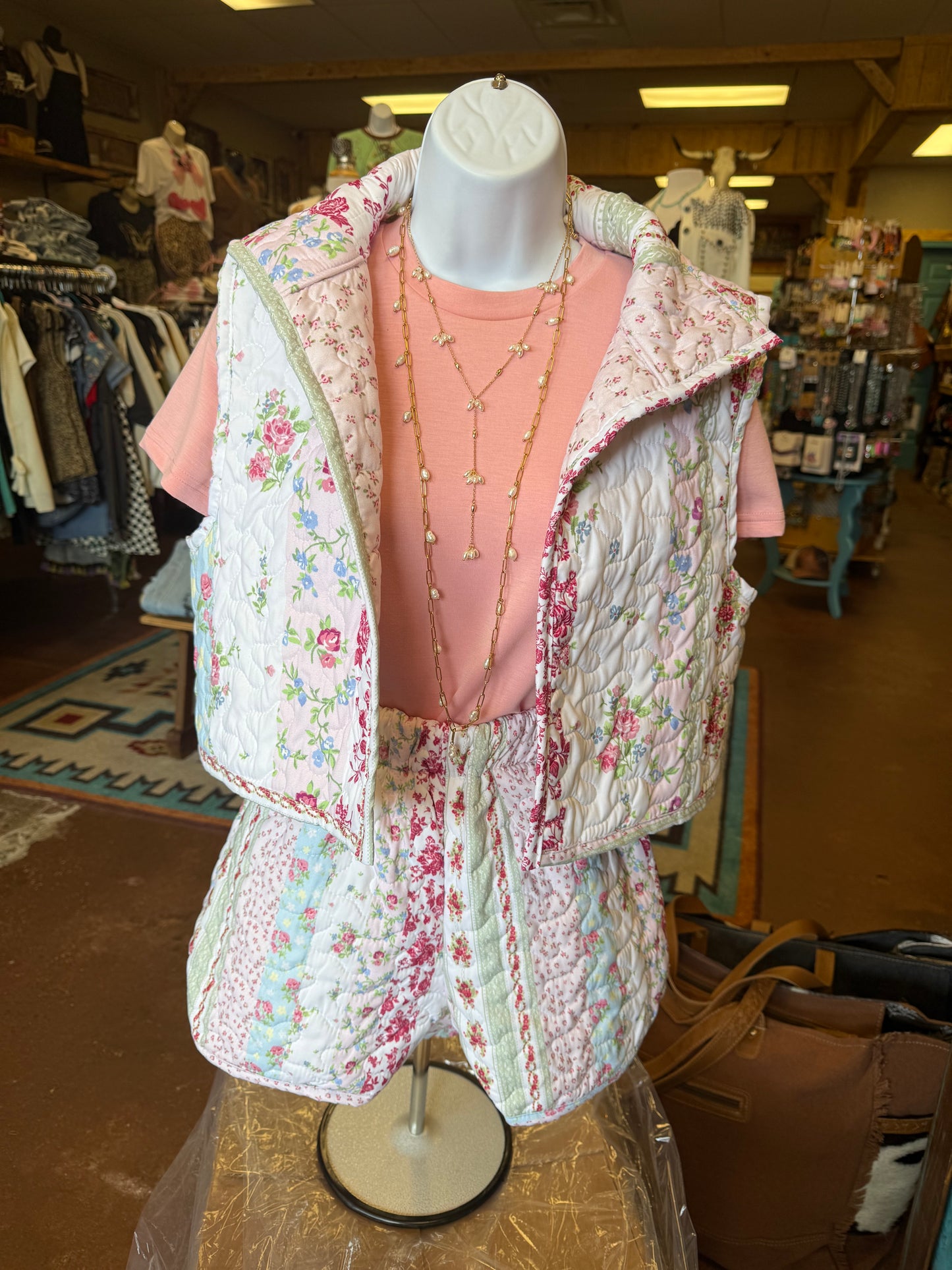 Lynette Patchwork Quilted Vest or Shorts