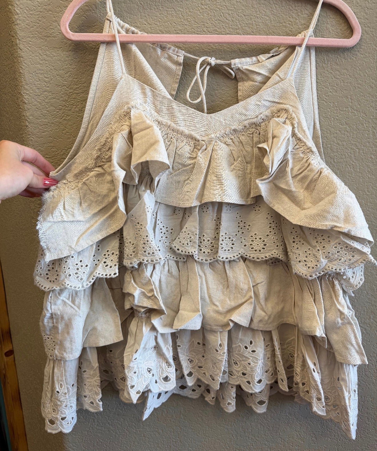 Sleeveless Multi Layered Ruffle Top