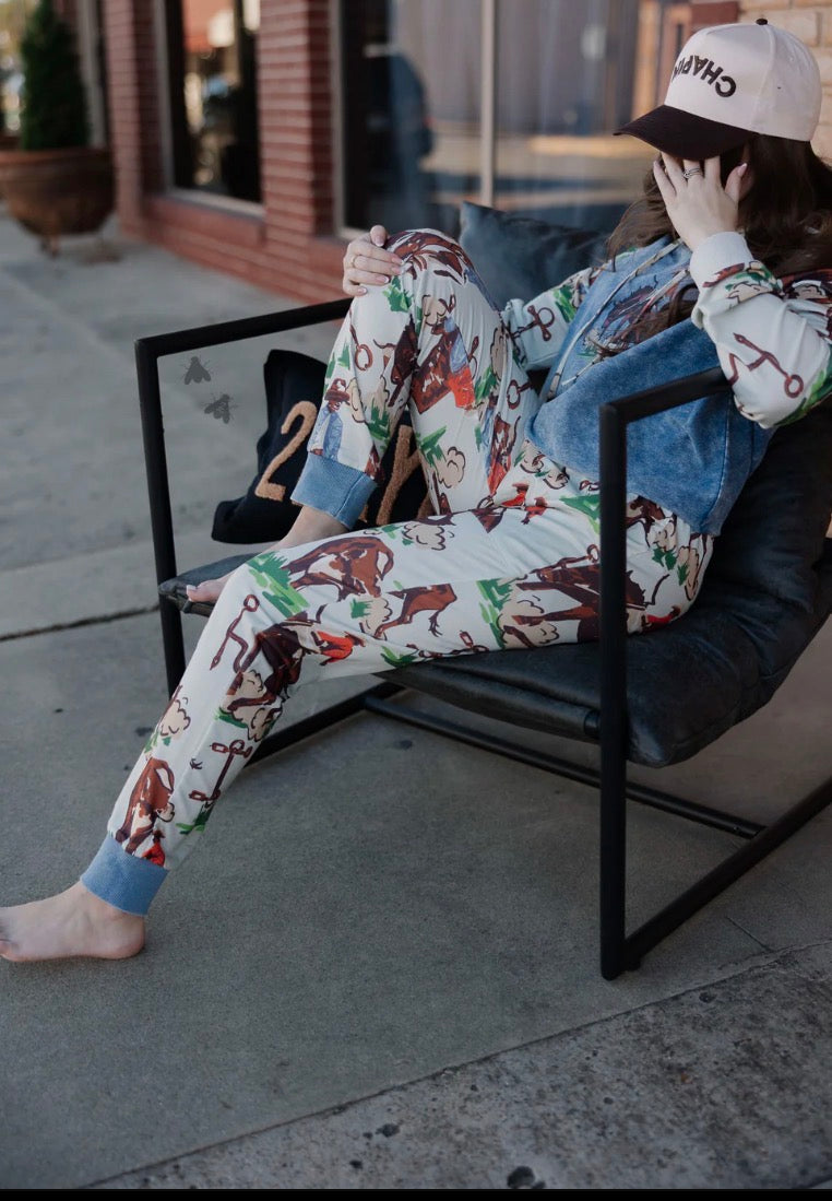 Vintage Ranch Joggers *Bark