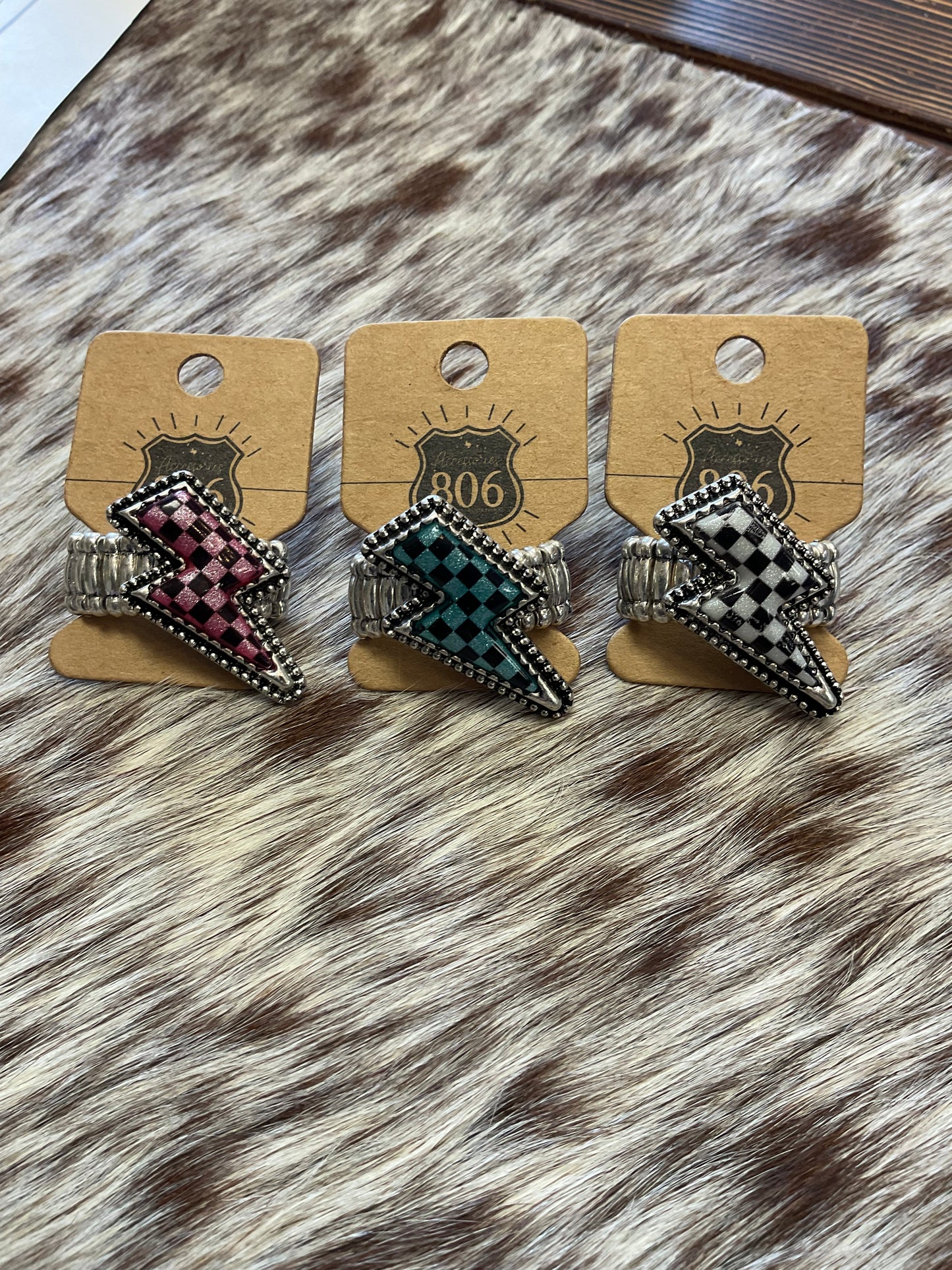 Checkered Stretchy Ring