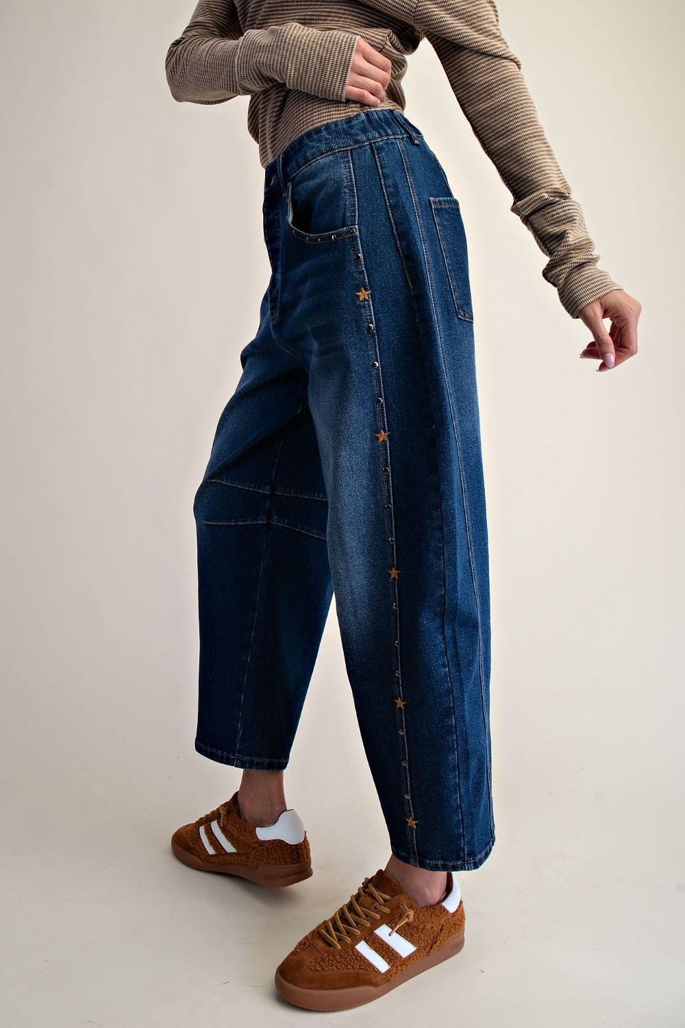 Easel Star Studded Pants