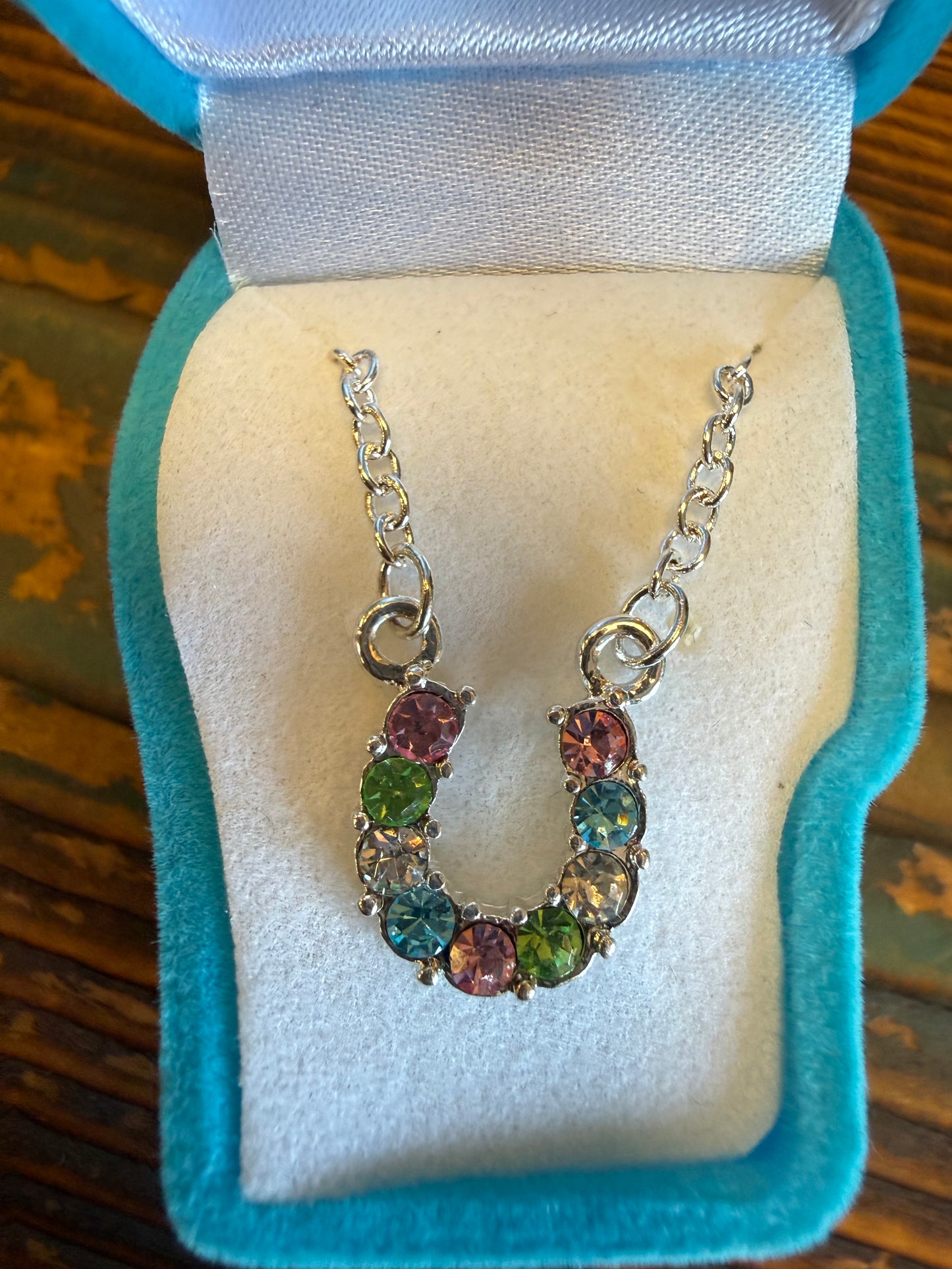 AWST Rhinestone Horseshoe Necklace