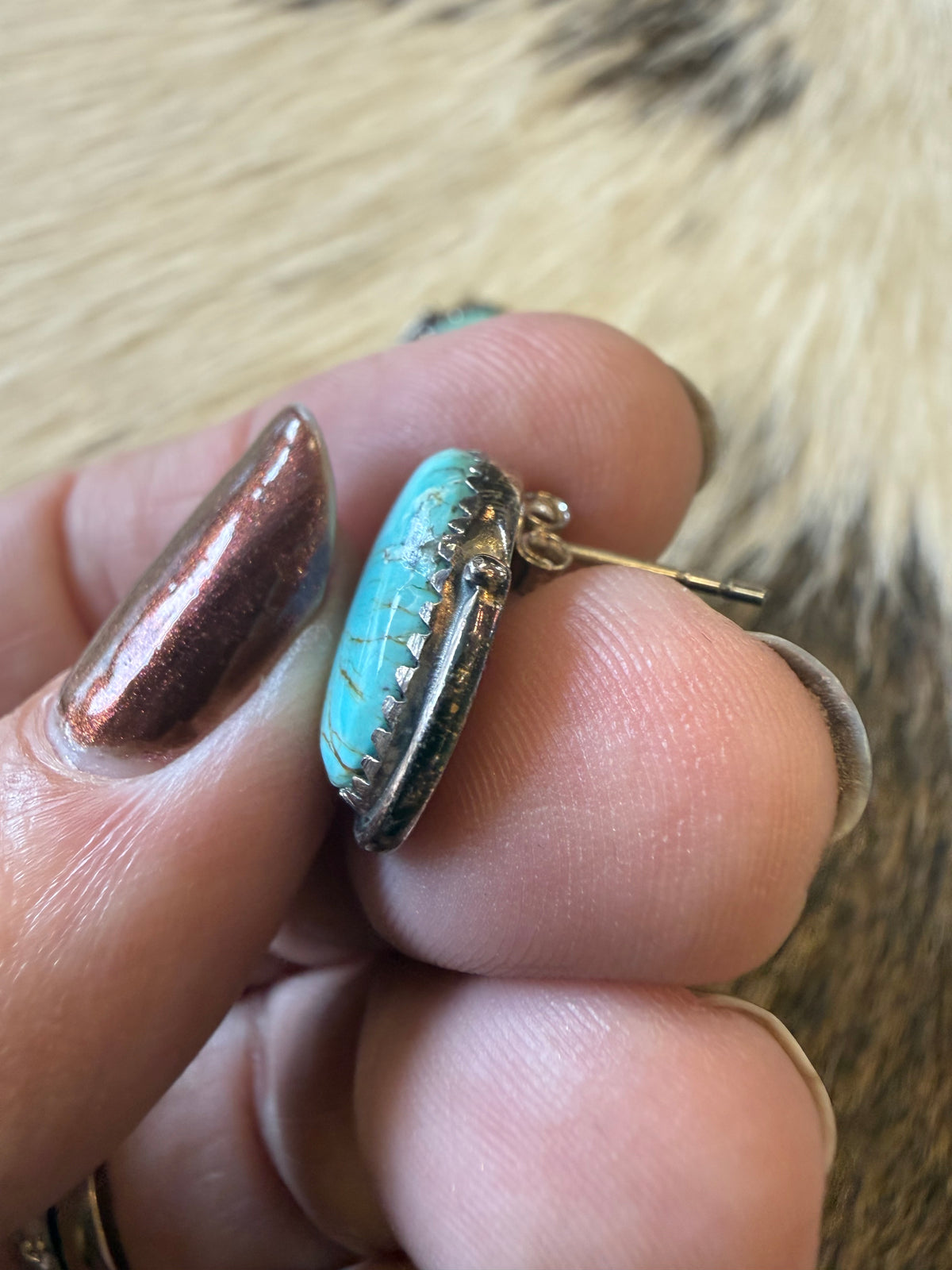High Desert Turquoise Stud Earrings