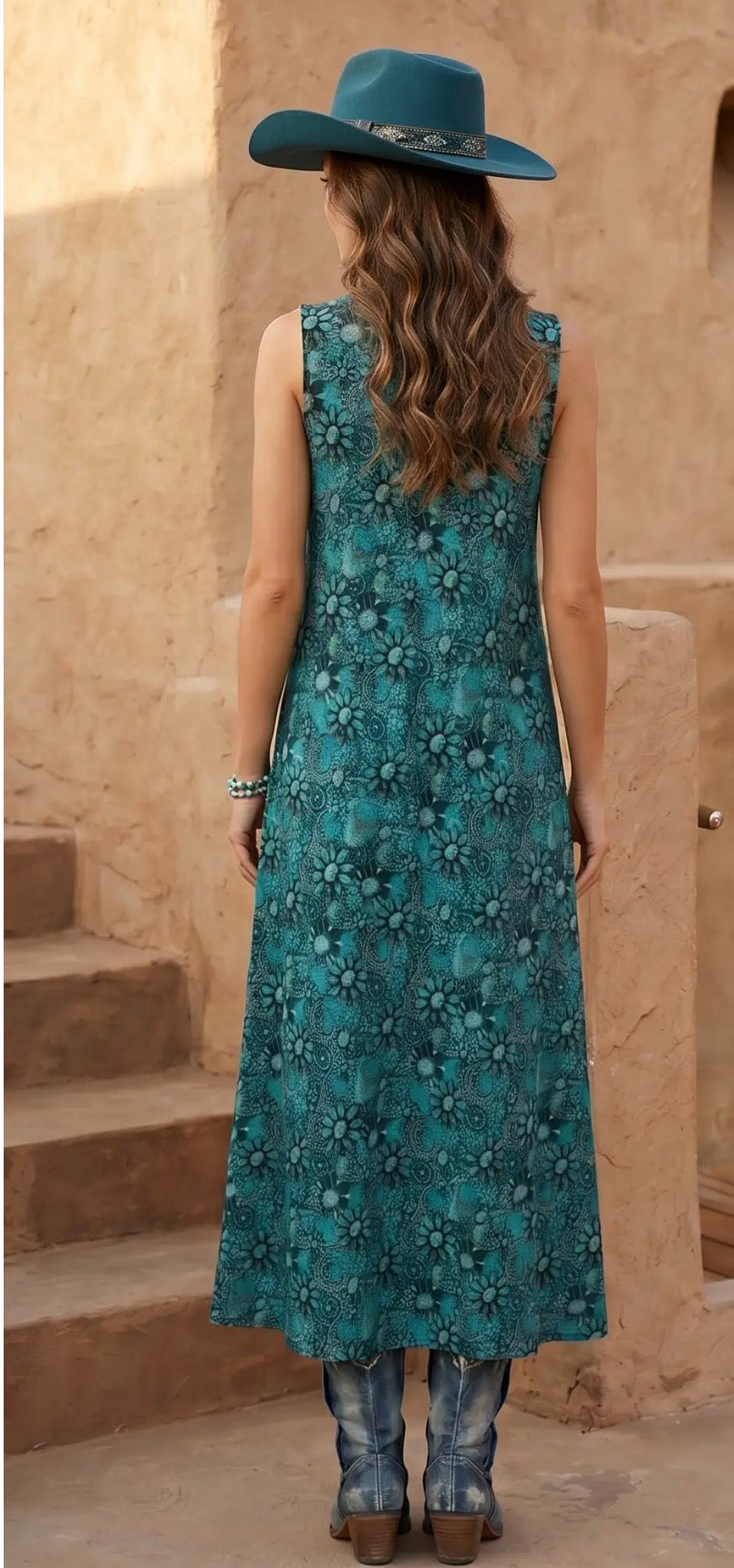 Turquoise Trail Tank Dress