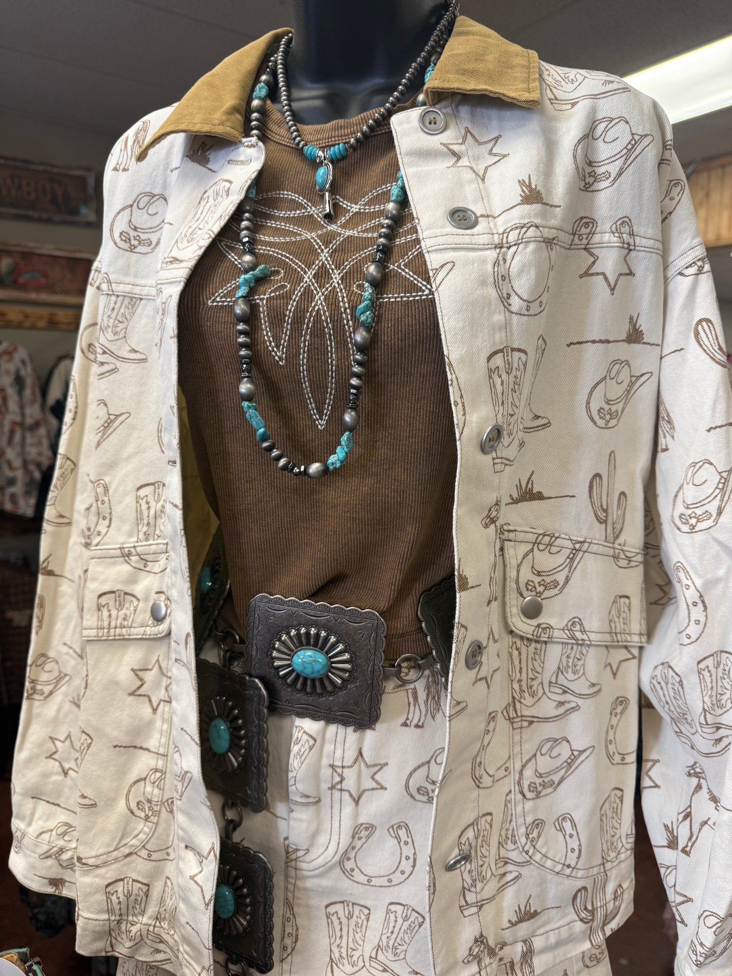 Western Graphic Jacket or Skirt