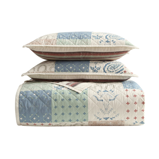 PATCHWORK PAISLEY
REVERSIBLE QUILT SET