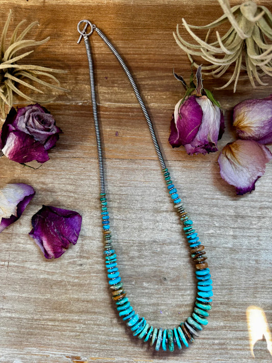 Tri-Color Turquoise & Hematite
Necklace - 23"