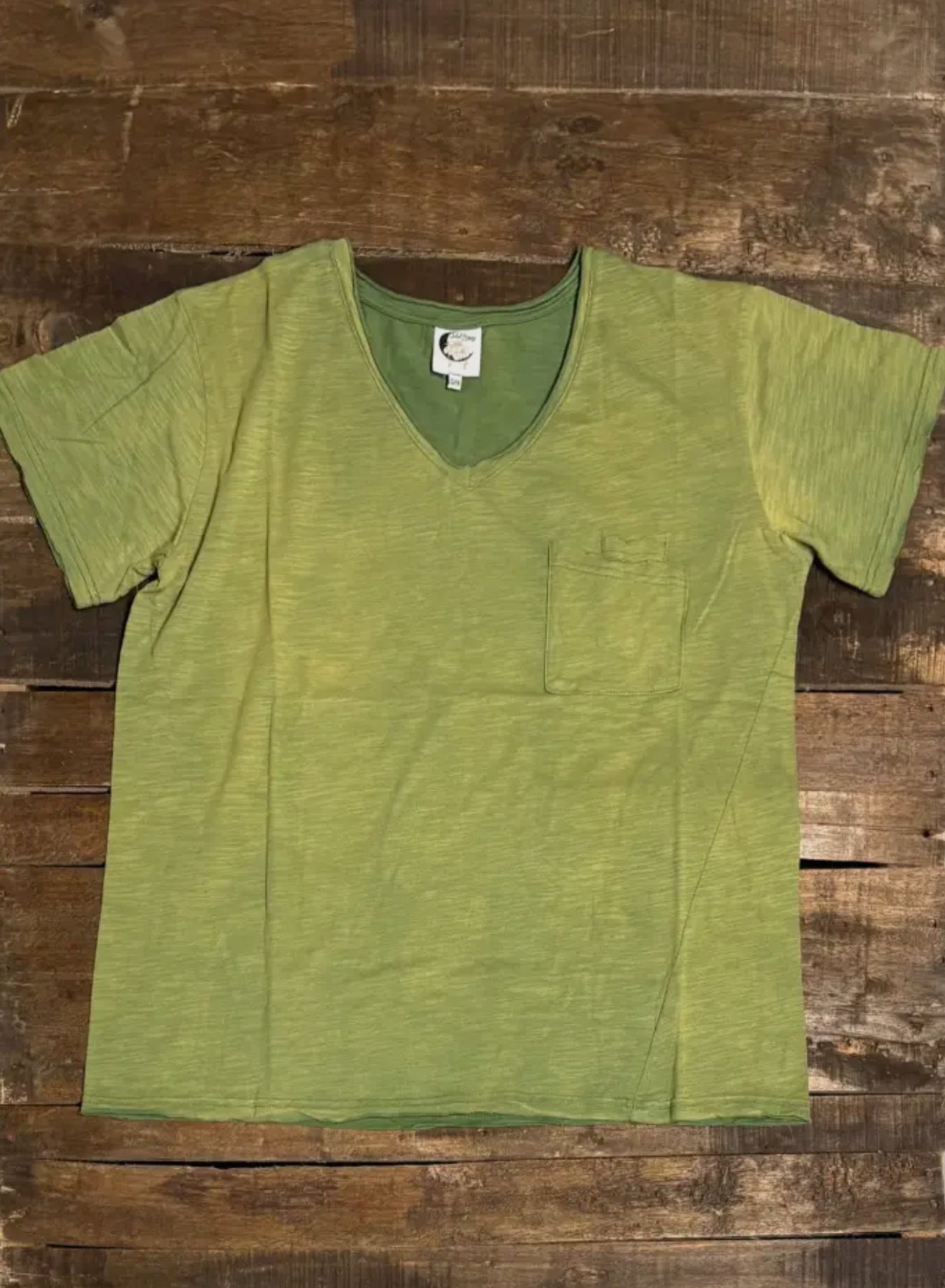 Moon Dance V-Neck Tee - Olive