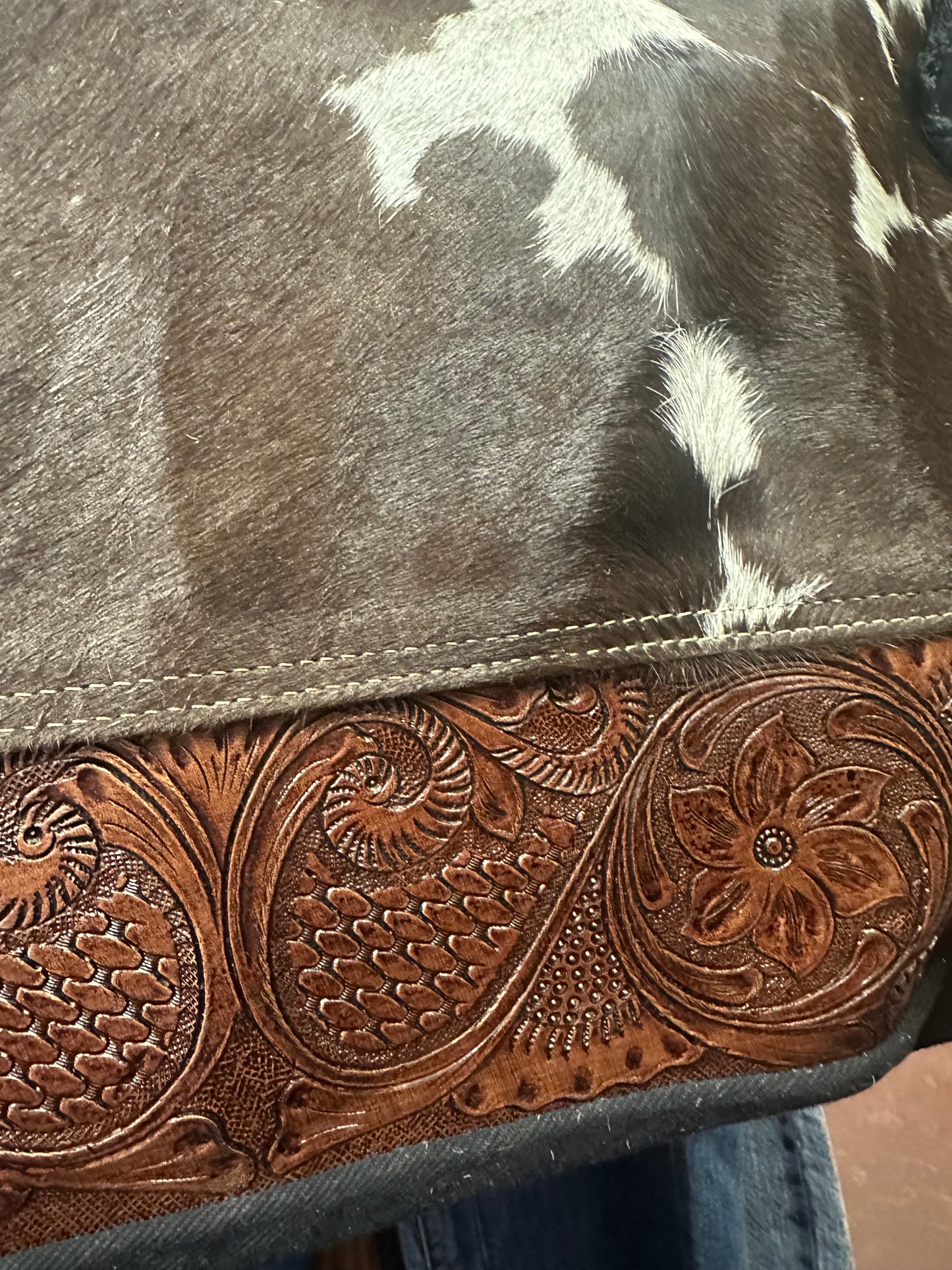 Comely Hand Tooled Weekender Bag