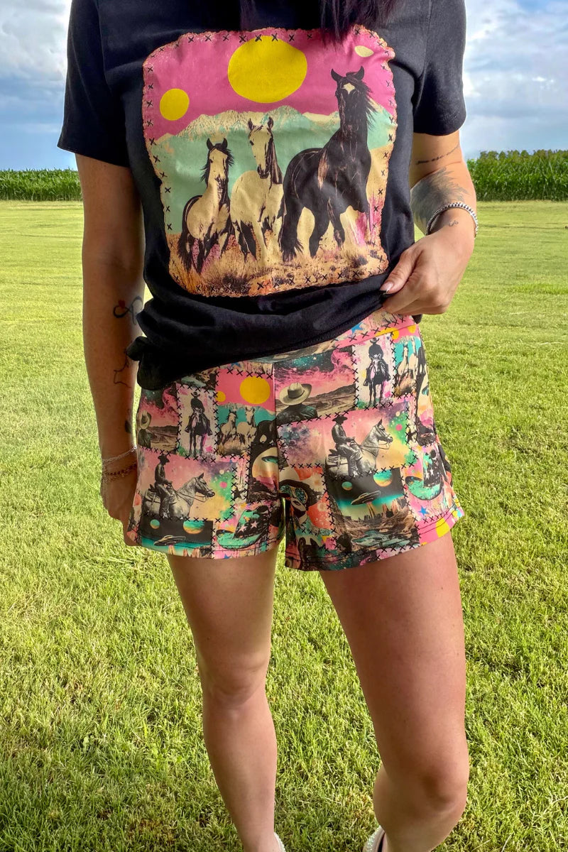 COSMIC COWGIRL SHORTS