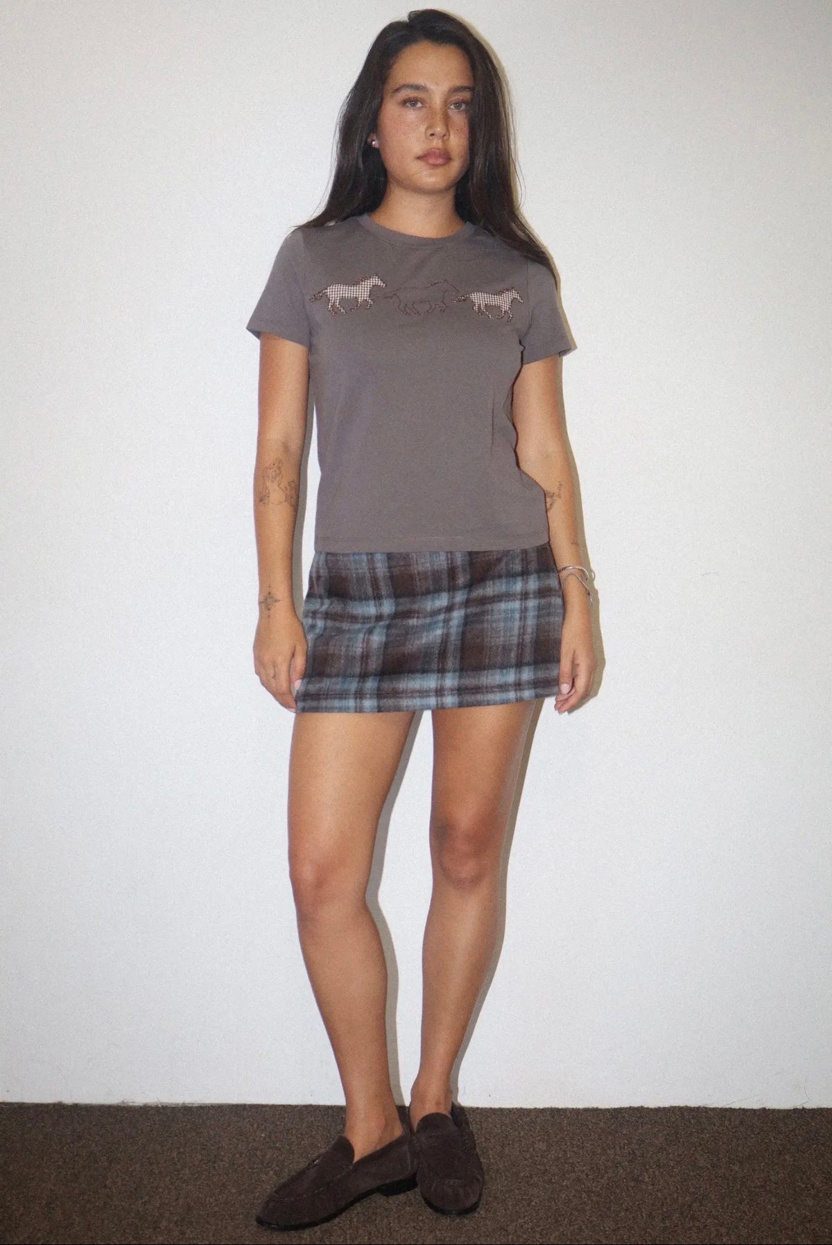 Galloping Horse Tee - Charcoal