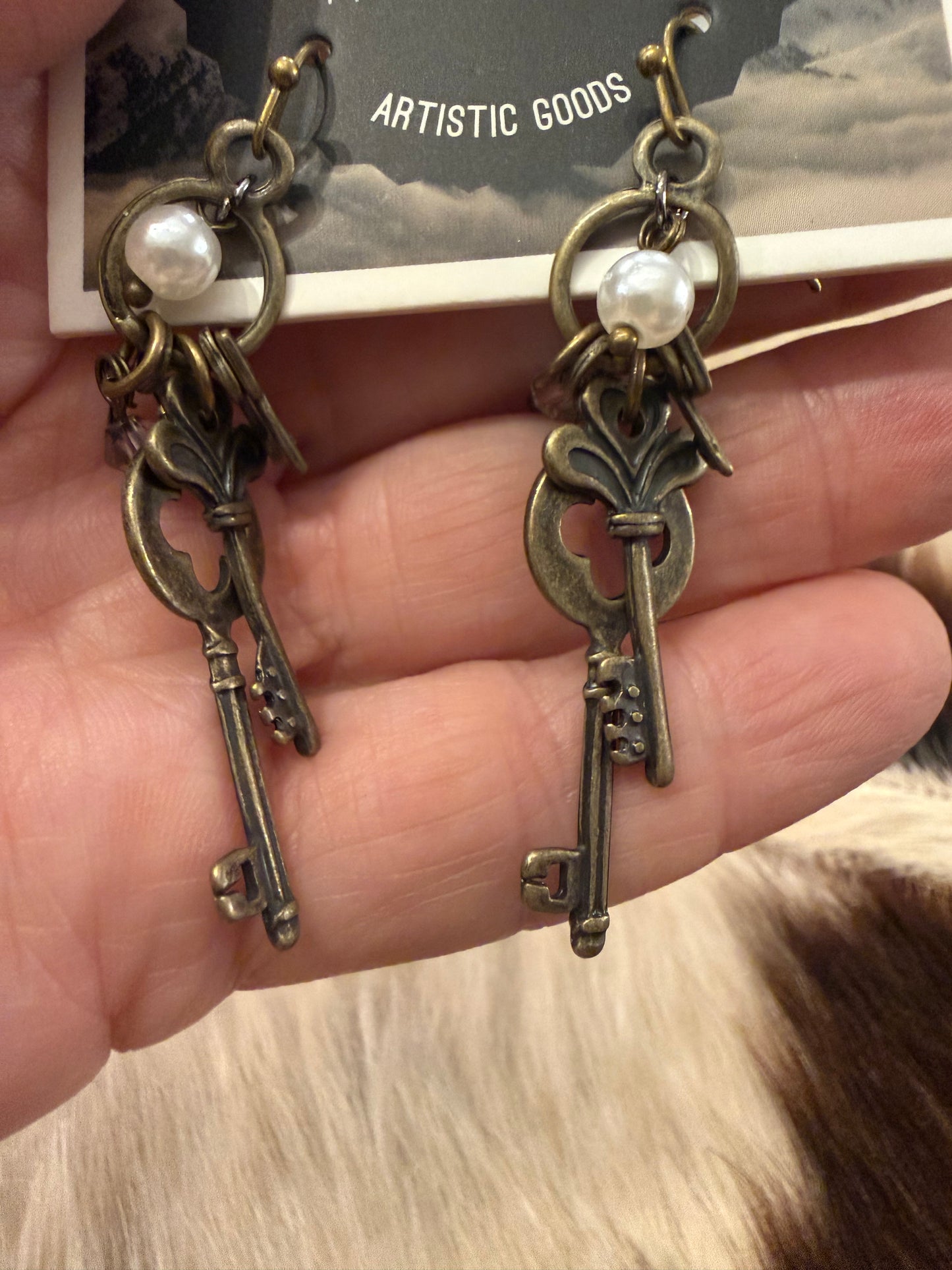Skeleton Key Earrings