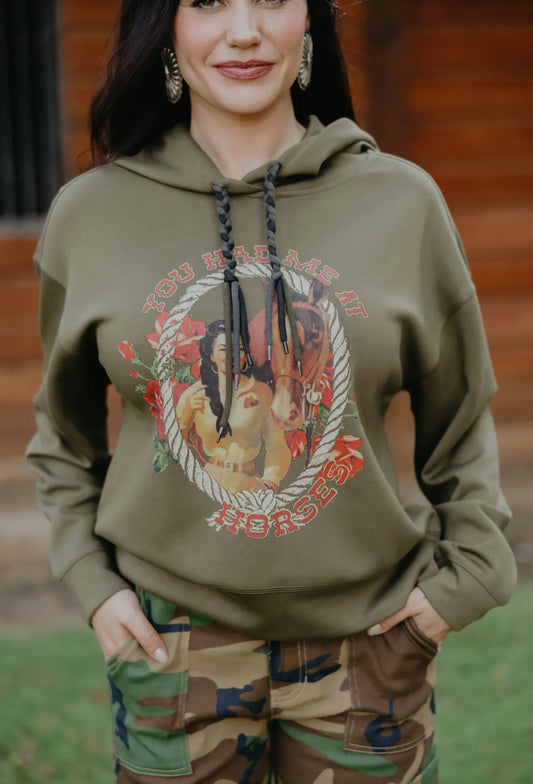 Had Me At Horses Hoodie by Rodeo Quincy