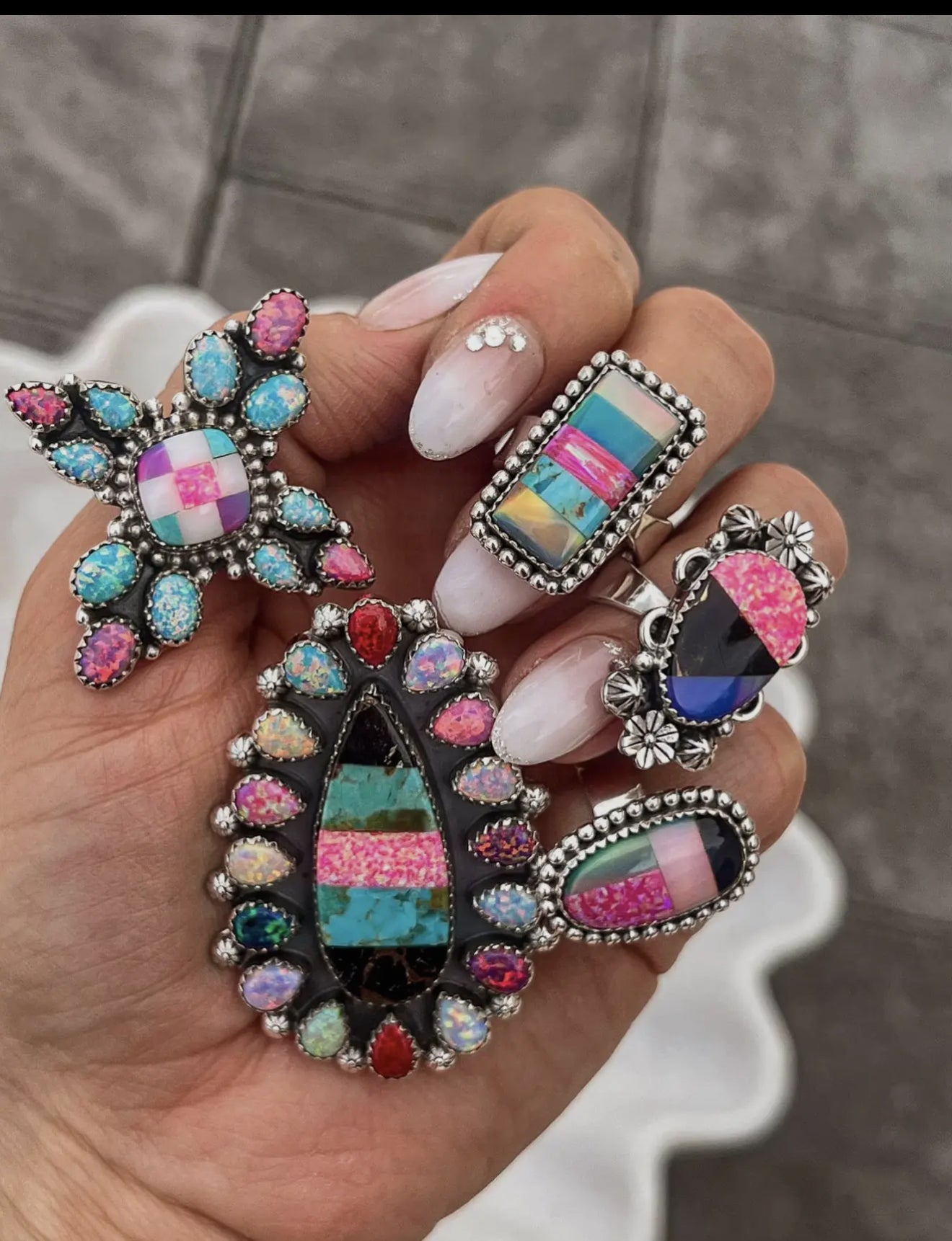 Bold Kandy Multi Colored Sterling Silver Rings