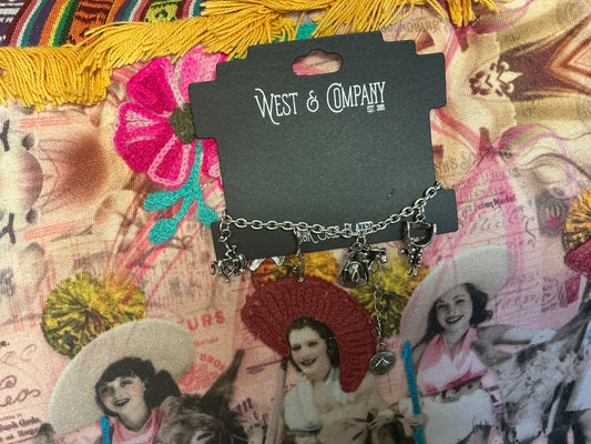Silver Stockyard Charm Bracelet