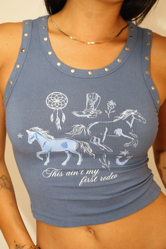 First Rodeo Studded Tank