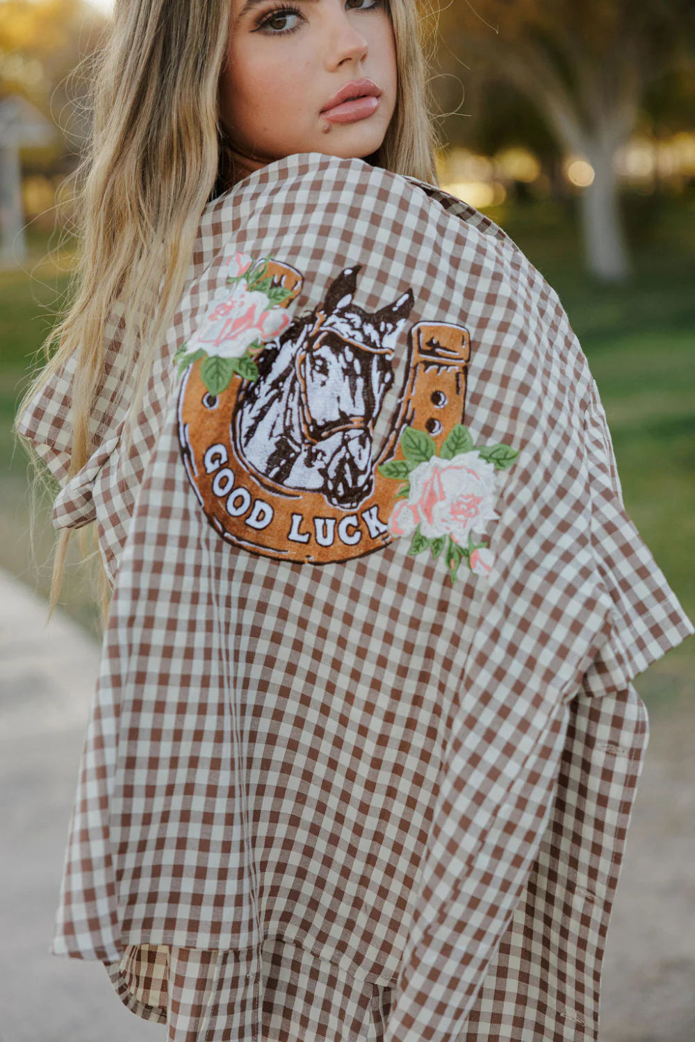 WESTERN GINGHAM BLOUSE by Rodeo Quincy