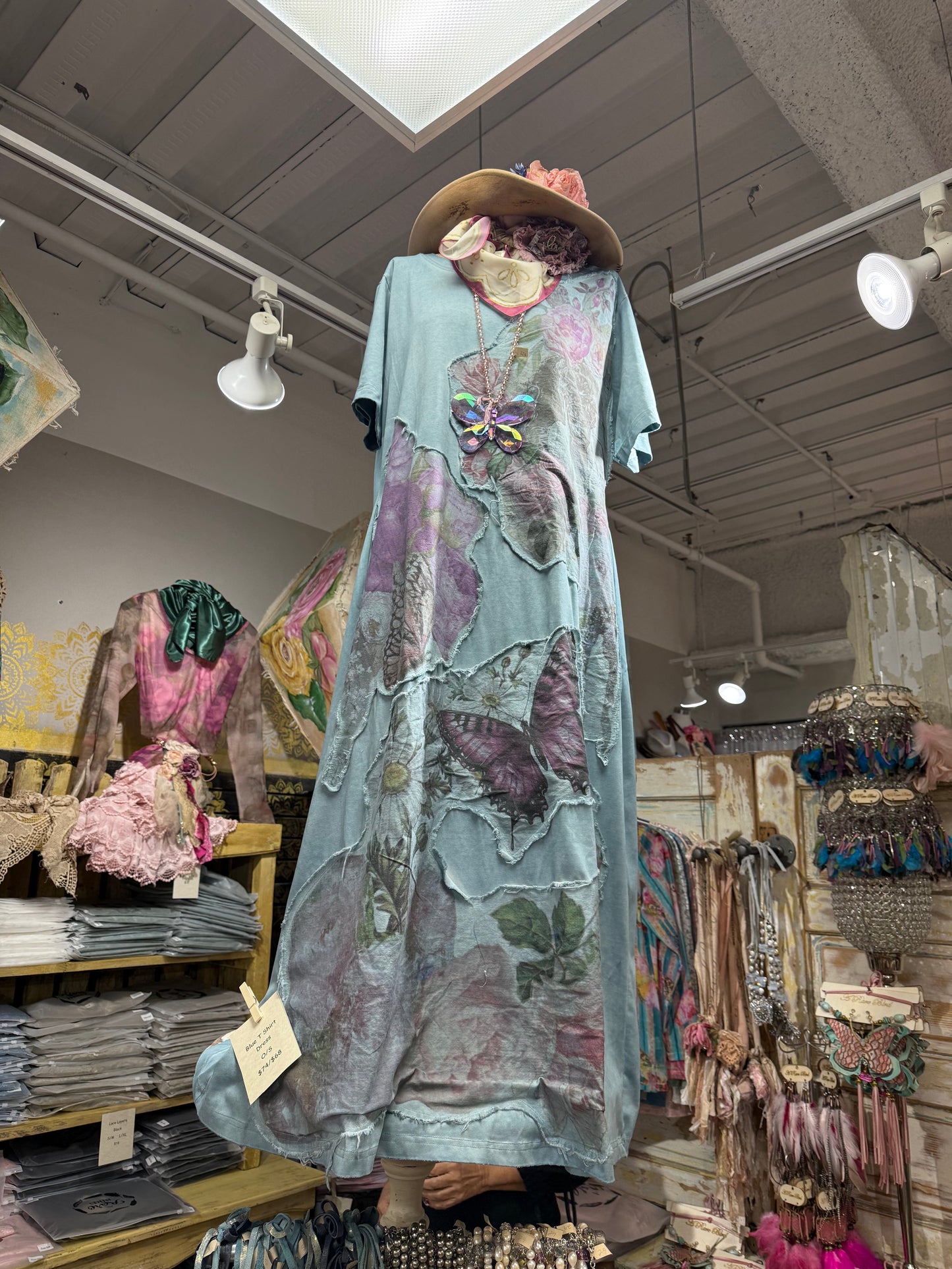 Garden Butterfly T-Shirt Dress