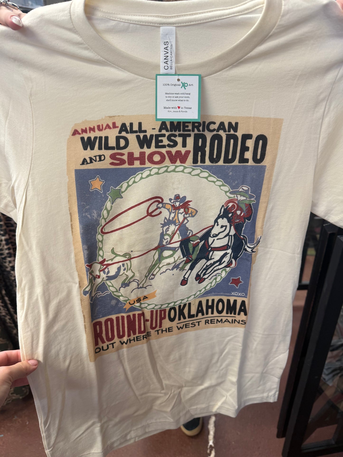 Xoxo Tee Rodeo Greetings Oklahoma Team Ropers