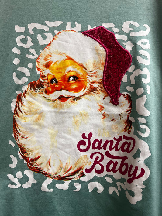 Santa Baby Mint Long Sleeve