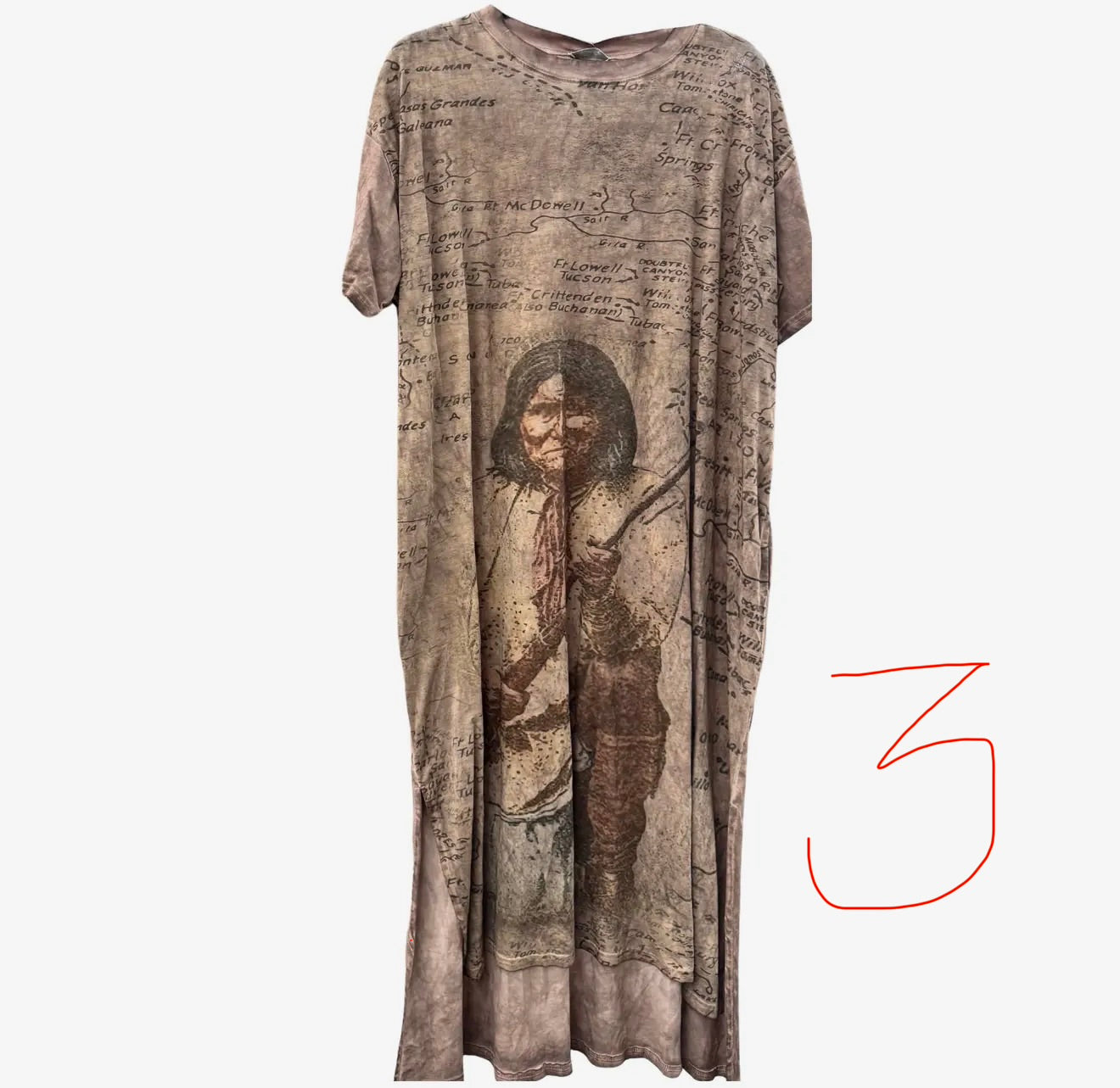 T-Shirt Dress with Map