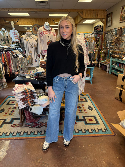 Cherry Wide Leg Jeans