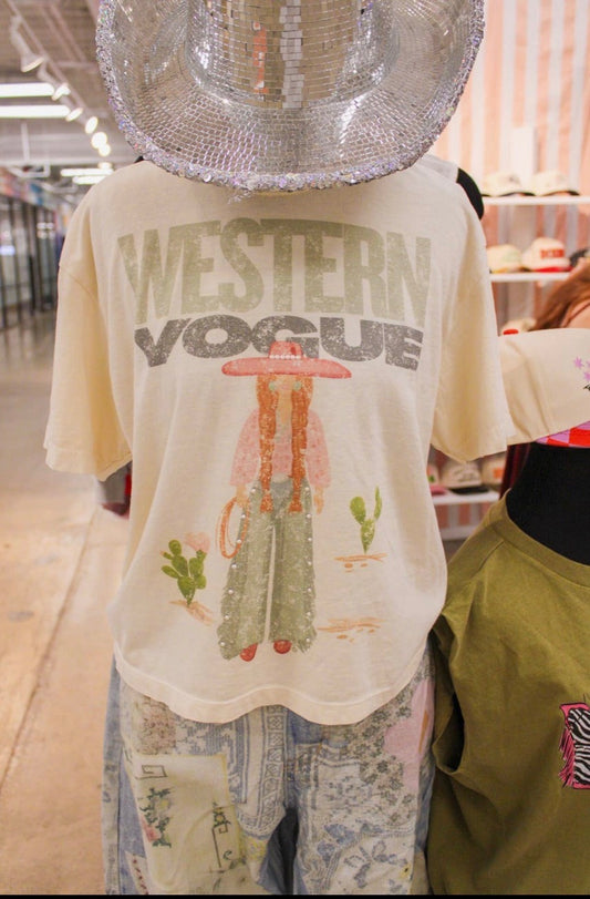 Cowgirl Kaki Tee