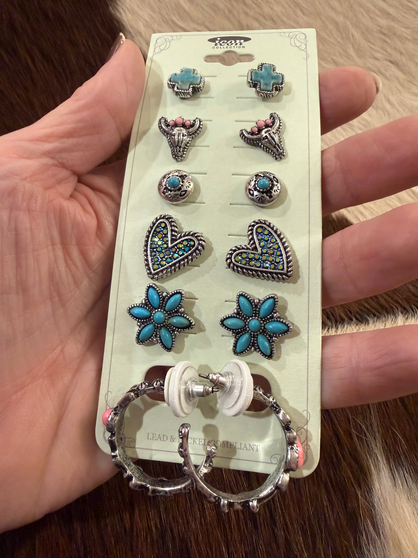 Cross Me Once Earring Set
