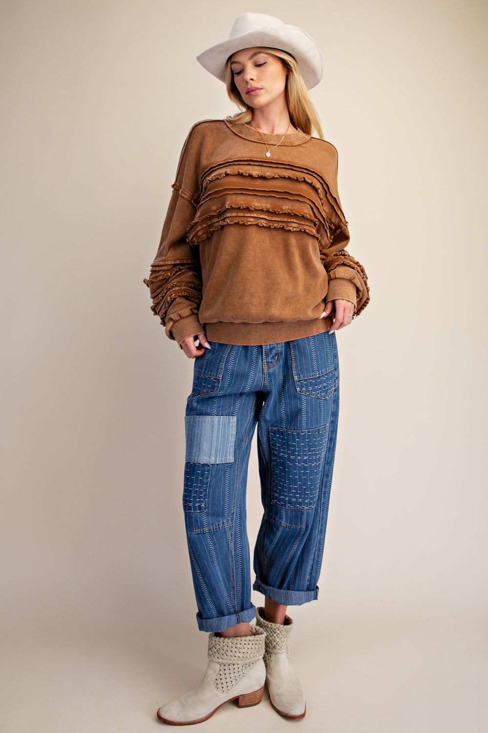 WASHED TERRY KNIT TUNIC