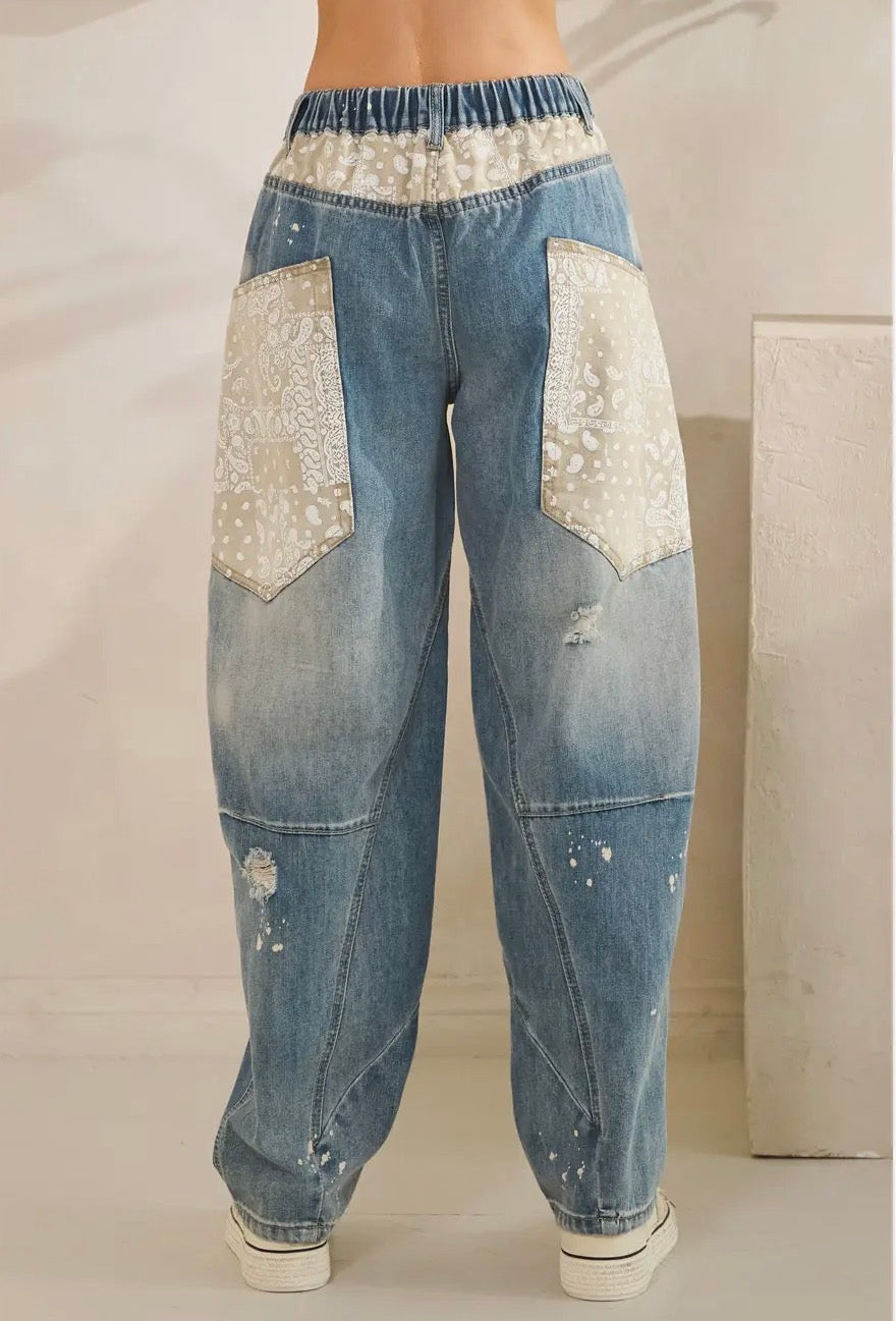 Washed Wanda Big Extended Pocket Pants