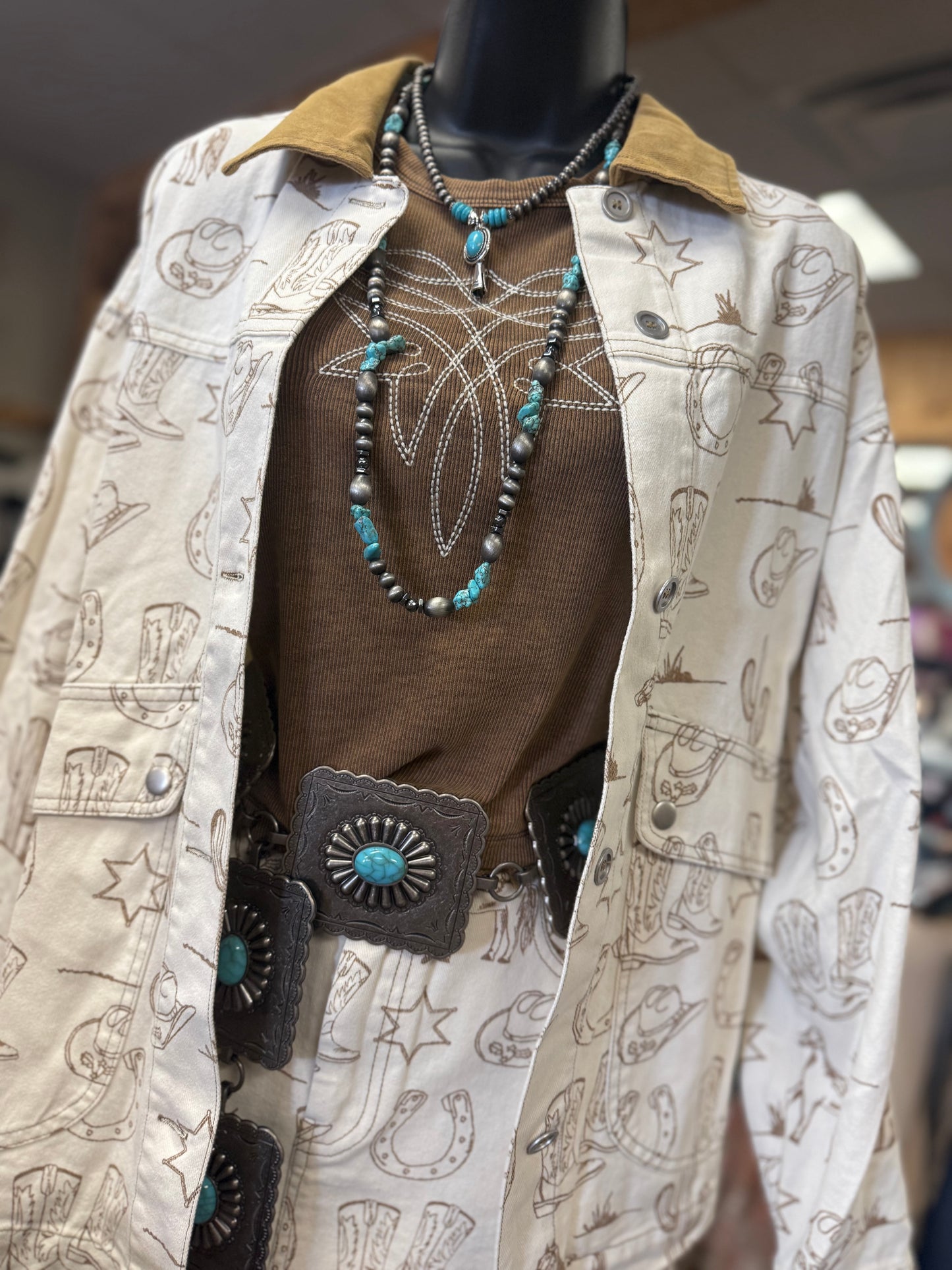 Western Graphic Jacket or Skirt