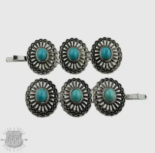 Western Turquoise Bobby Pin