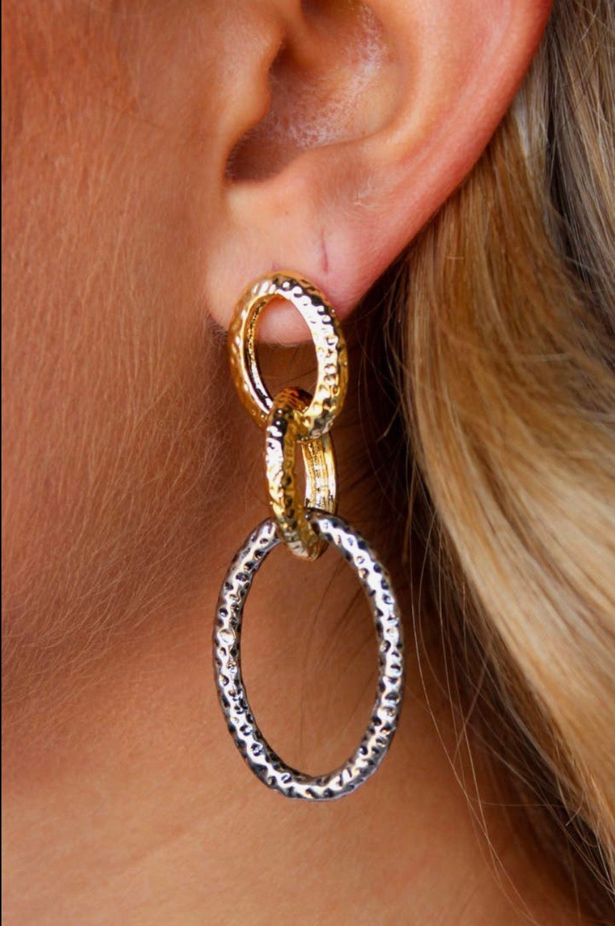18K Gold Plated Double Hoop Earrings