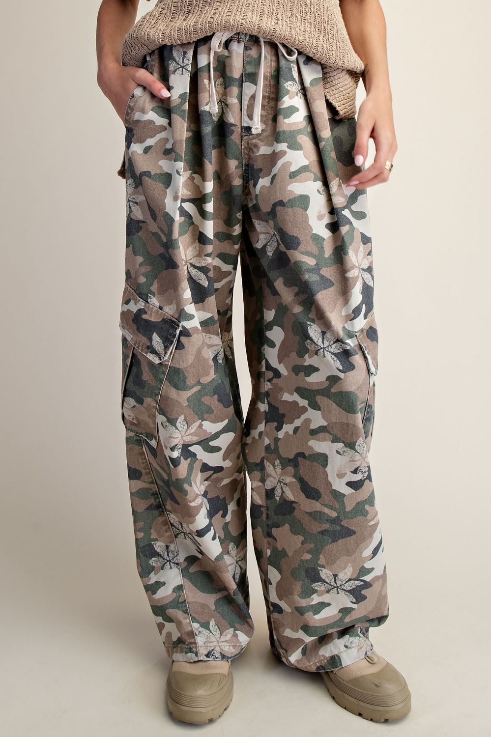 Flower Camo Cargo Pants