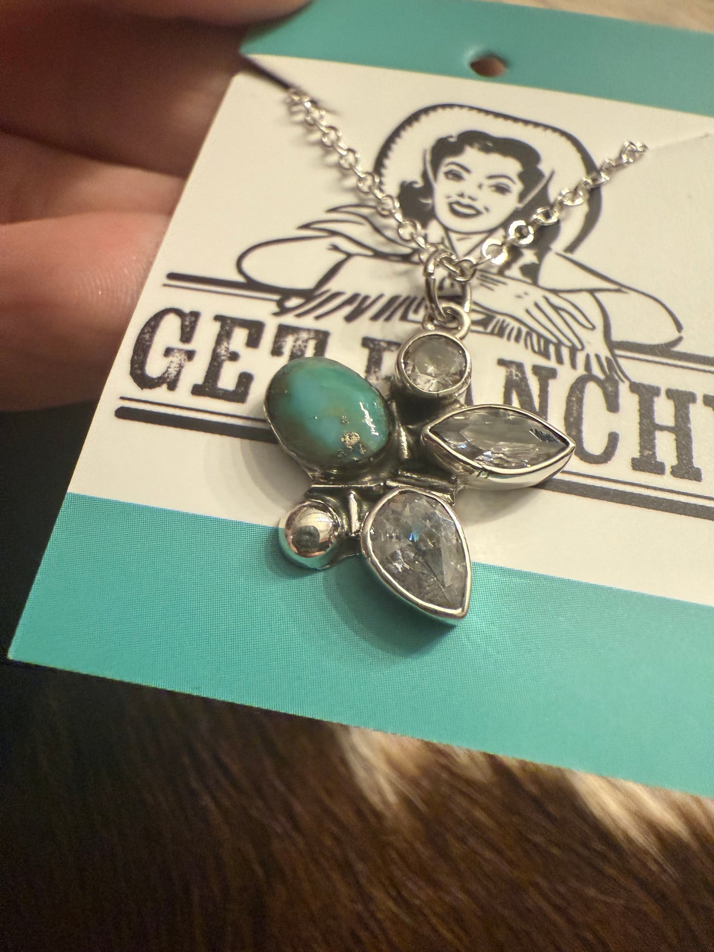 Turquoise Chunky Cluster Necklace