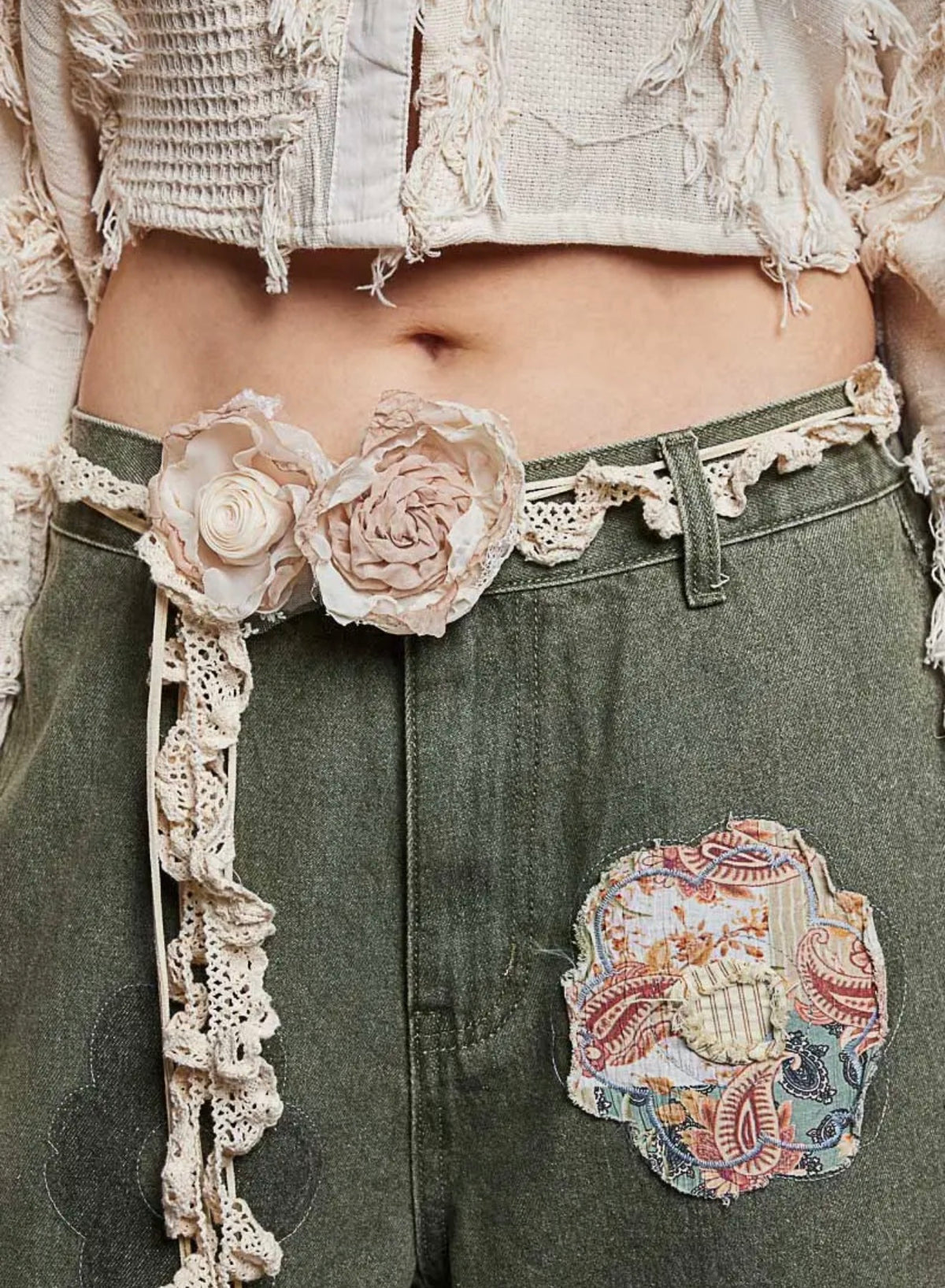Handmade Crochet Flower Casual
Layering Belt