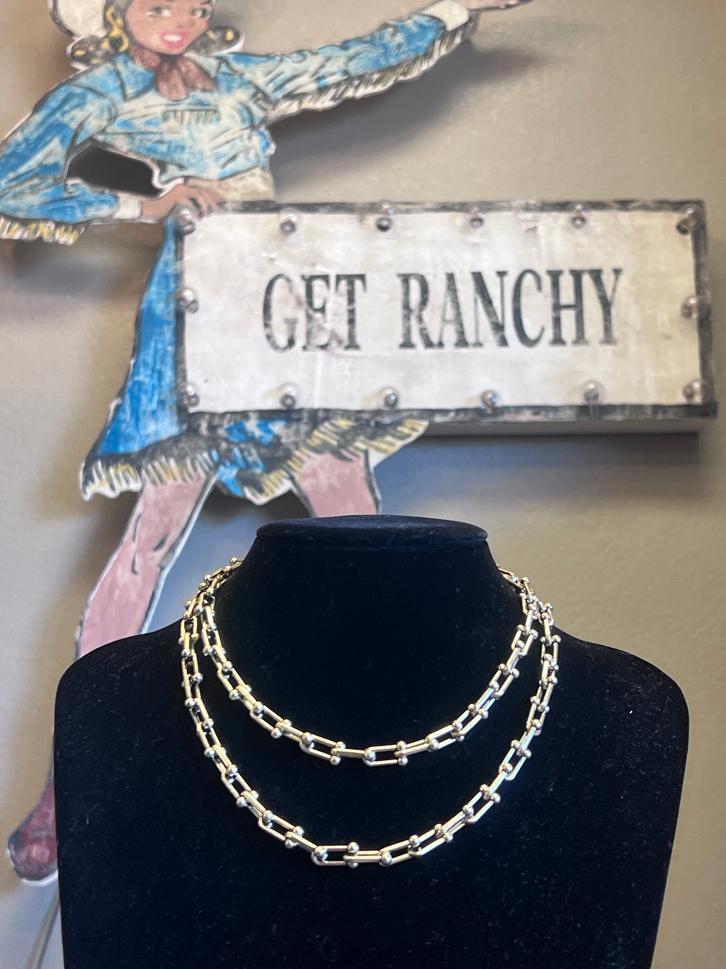 Long Graduated Link Necklace