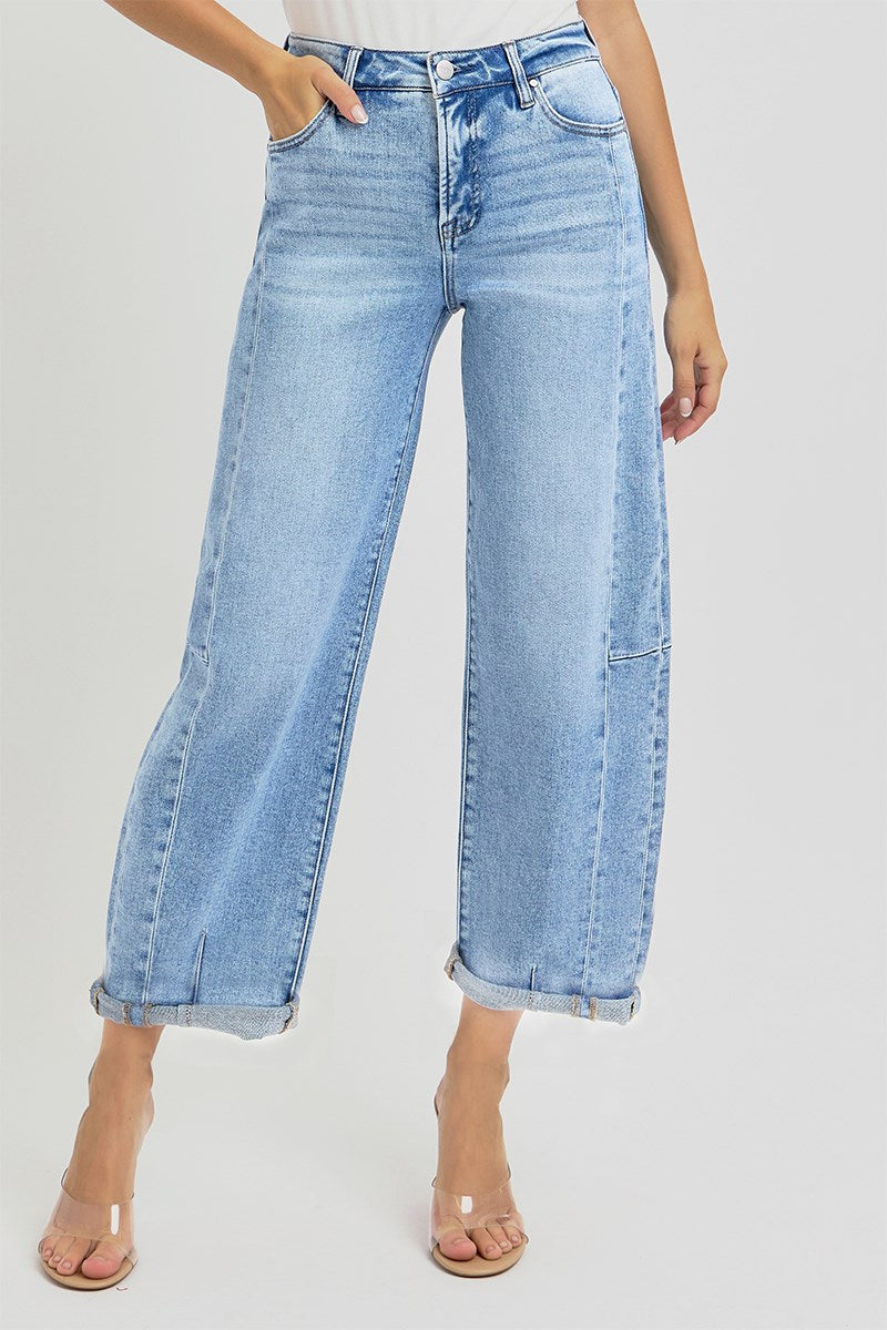 Risen High Rise Barrel Jeans