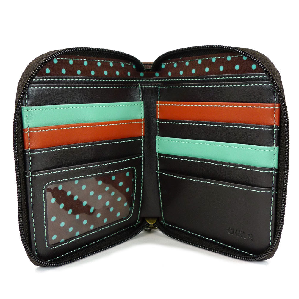 ZIP AROUND WALLET - CARDINAL•