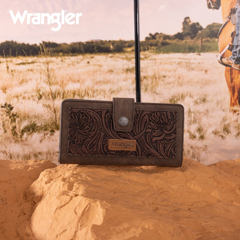 Wrangler’s Western Floral Tooled Wallet