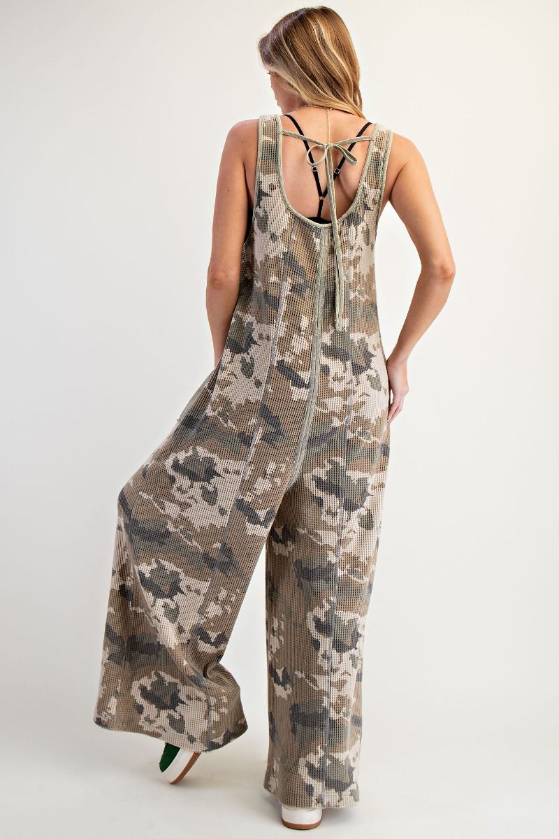 Camo Thermal Washed Jumpsuit