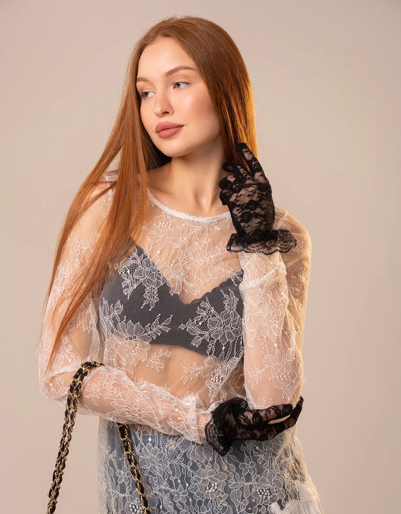 Long Sleeve Lace Tunic