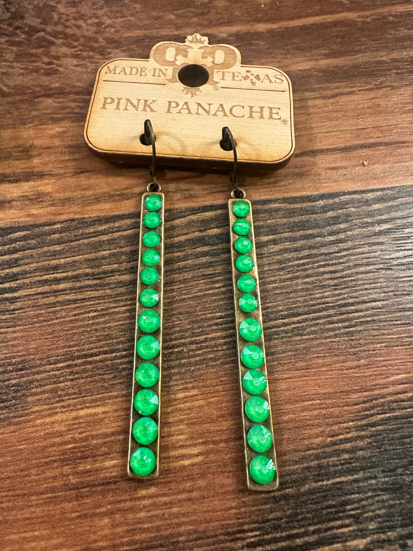 Bar Earring with Austrian Crystals