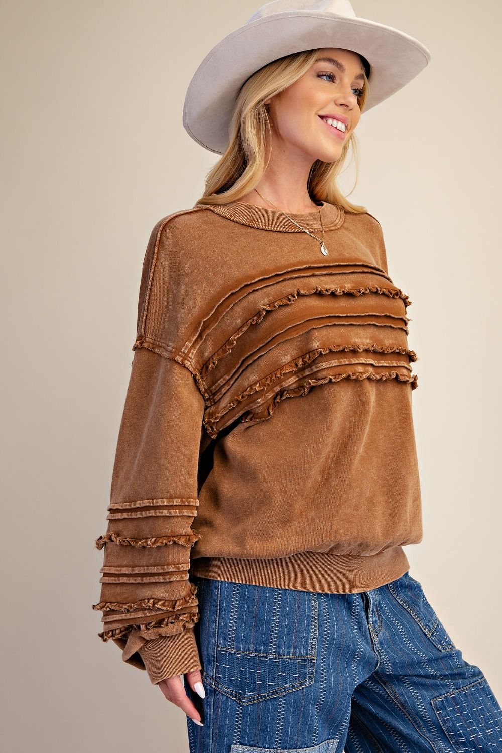WASHED TERRY KNIT TUNIC