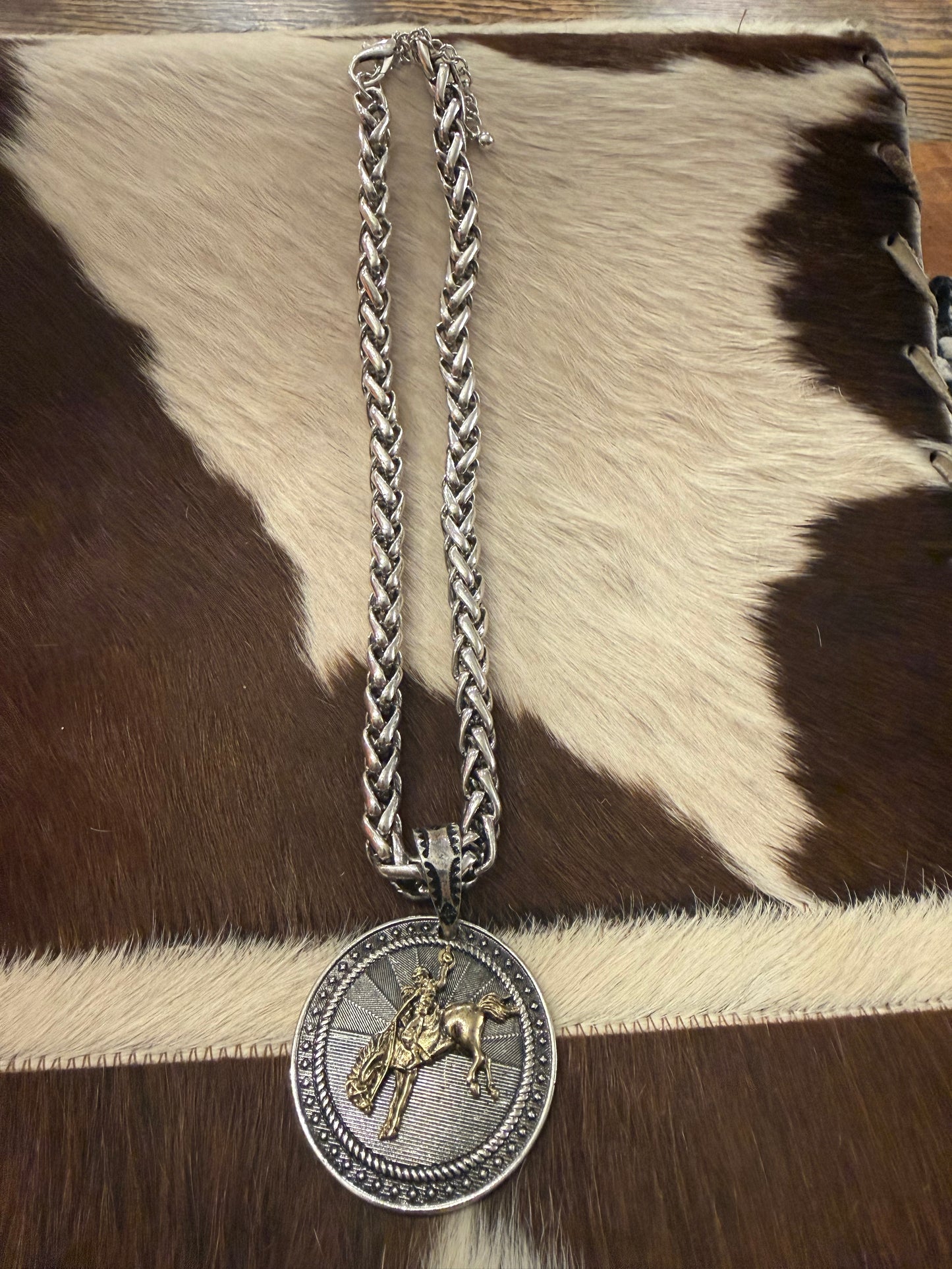Buckin Medallion Necklace